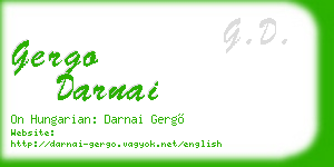 gergo darnai business card